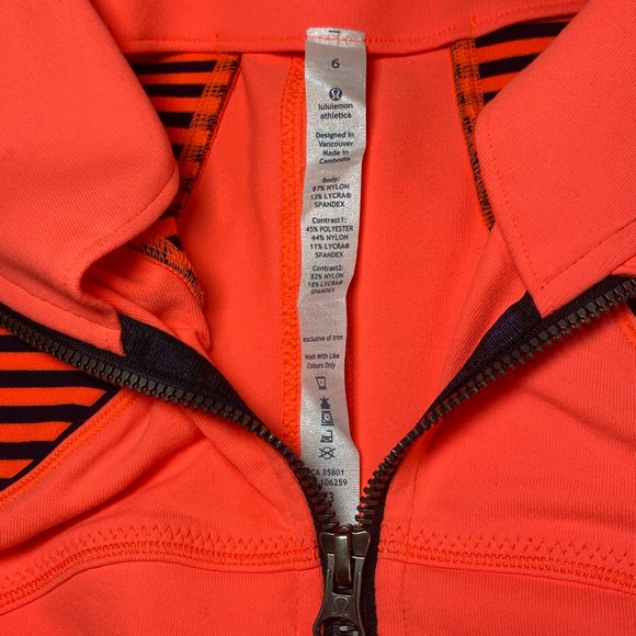 Lululemon Forme Jacket Size 6 Light flare/Inkwell/Stripes - Picture 4 of 15